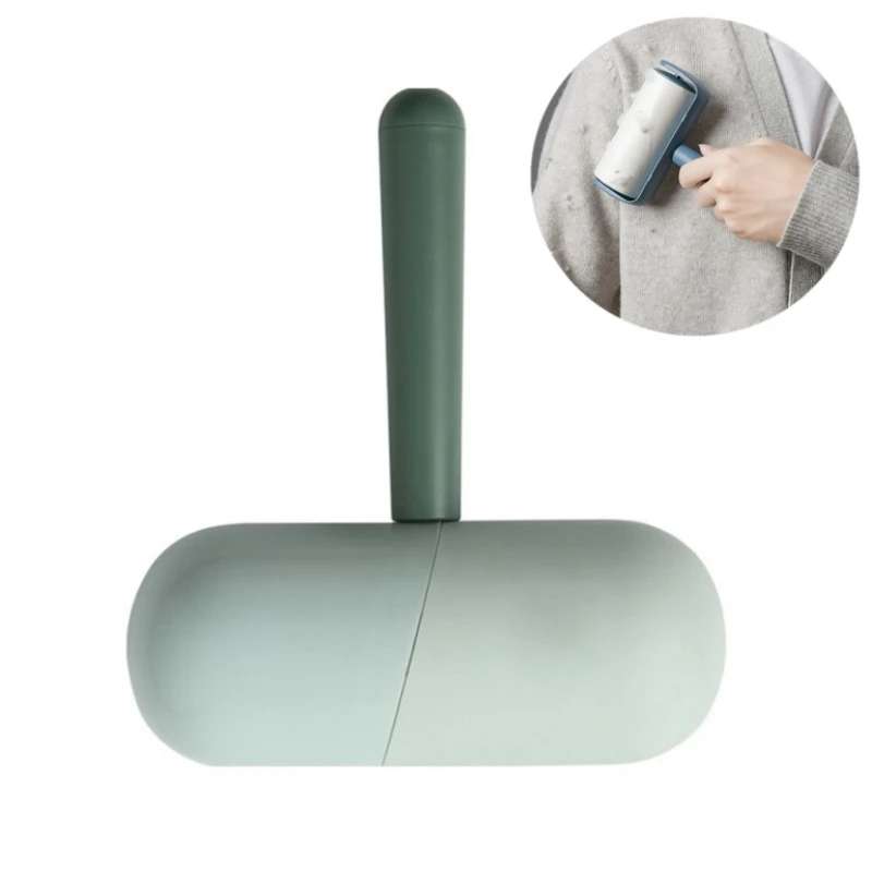 

Clothes Hair Remover Capsule Roller Tearable Brush Dust Paper Replaceable Roller Adhesive Brush With Handle Dust Brush
