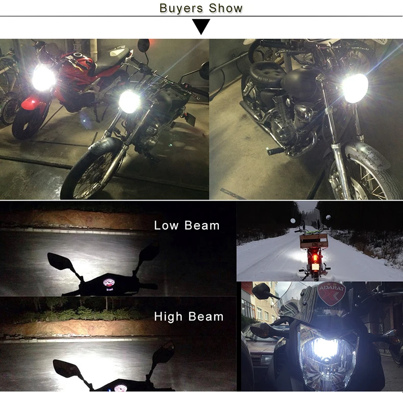 

1PCS H4 LED Motorcycle Headlight HS1 Headlamp Moped Scooter ATV Motorbike Light Bulbs Motor Accessories 12V 18W