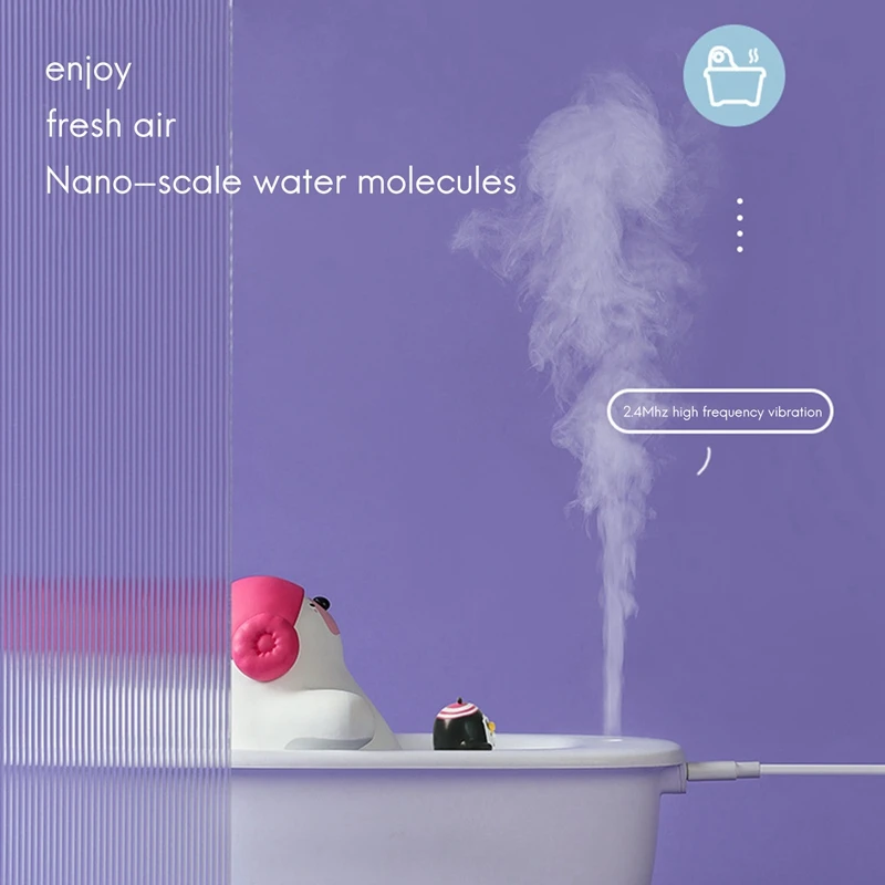 

550Ml Air Humidifier USB Bear Shaped Essential Oil Aroma Diffuser LED Night Light Cool Mist for Home