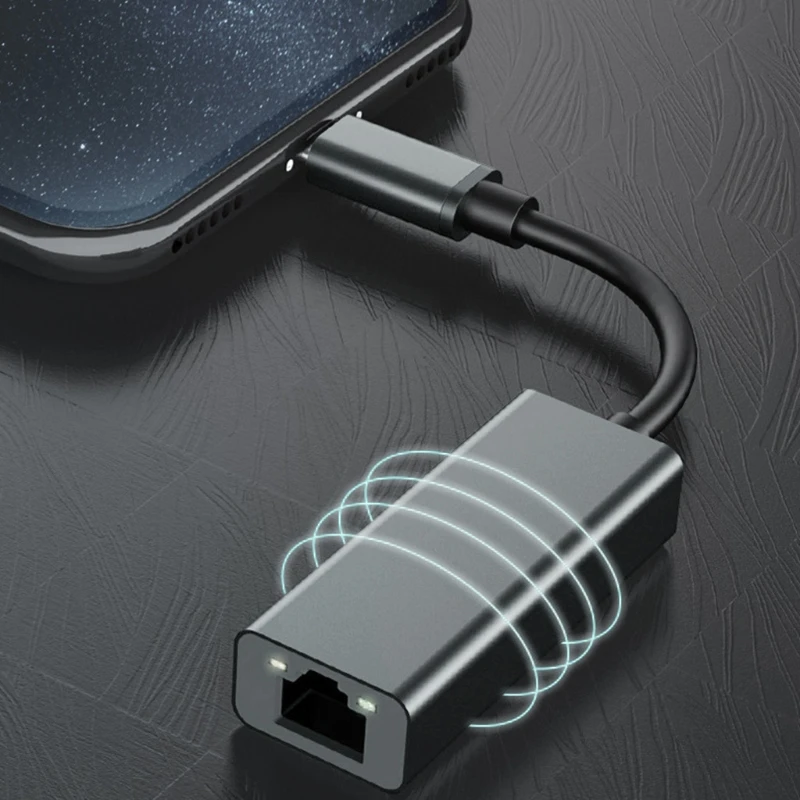 

Адаптер с портом Type C на RJ45 для macBook Pro P 30 с индикатором