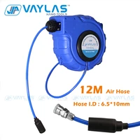 vaylas automatic air hose reel 12m 6 510mm pneumatic hose automatic retractable reel telescopic drum winder hose