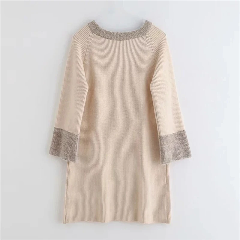 Осенне-зимний Повседневный Однотонный свитер с длинным рукавом 2019 винтажный