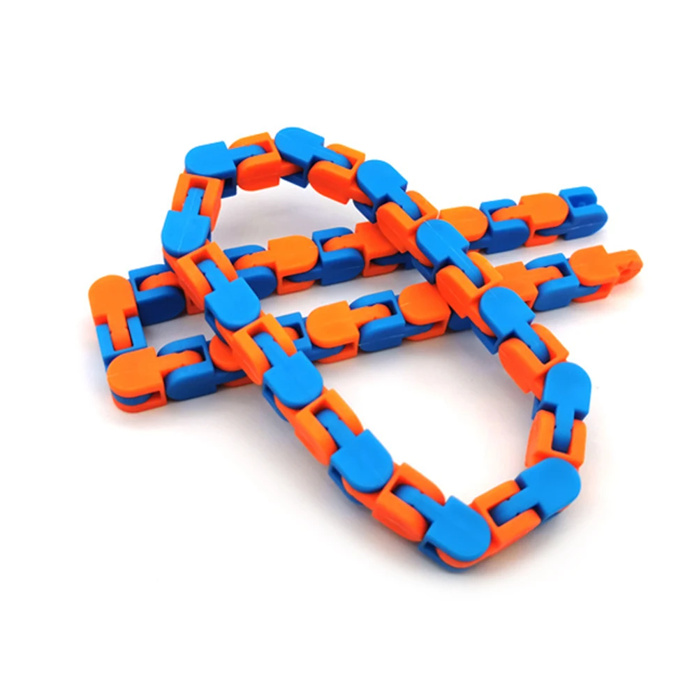 

24-Section Bicycle Track Chain Vent Toy Children Funny Fidget Kids Stress Relief Bracelet Fiddle Sensory Decompression Toys