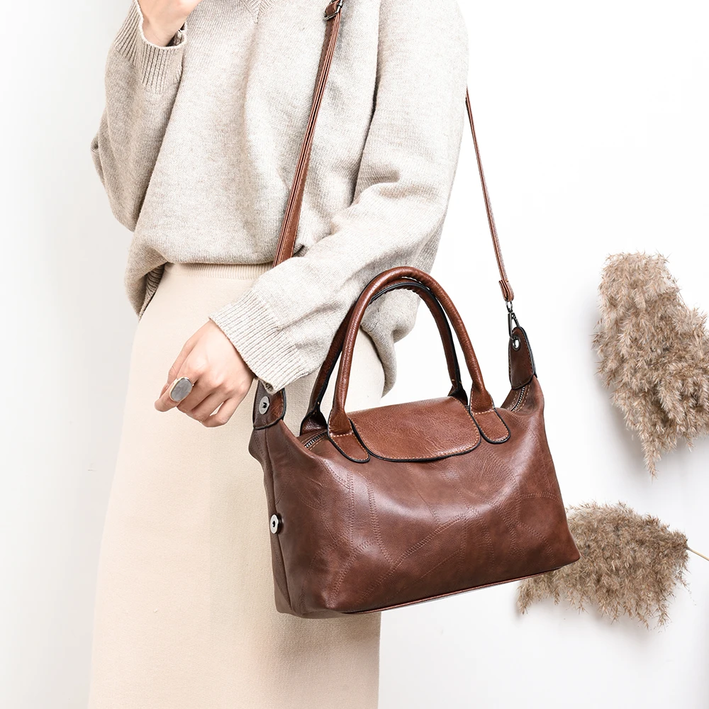 Роскошные женские сумки дизайнерские мягкие кожаные через плечо для женщин 2020