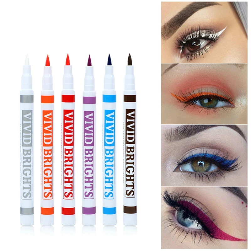 Красочная подводка для глаз Eyes Dancing 16 гелевая ручка жидкая красная белая Черная
