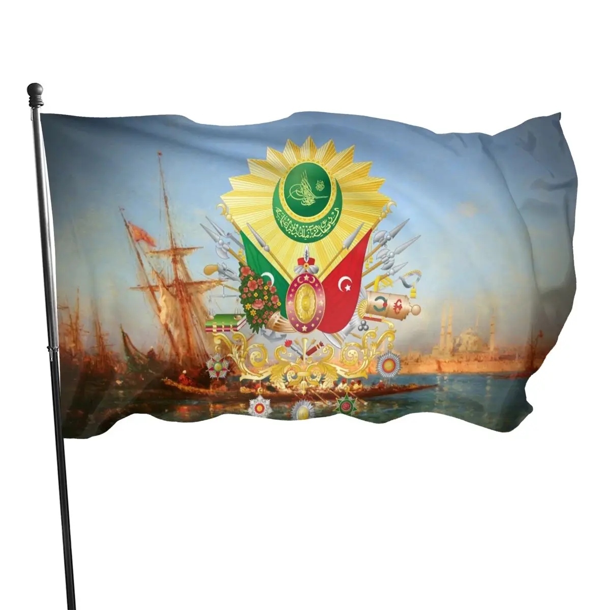 Герб - Османская империя Султана Абдулхамид II Абдул Хамид Абдулха Паттерн Флаг.