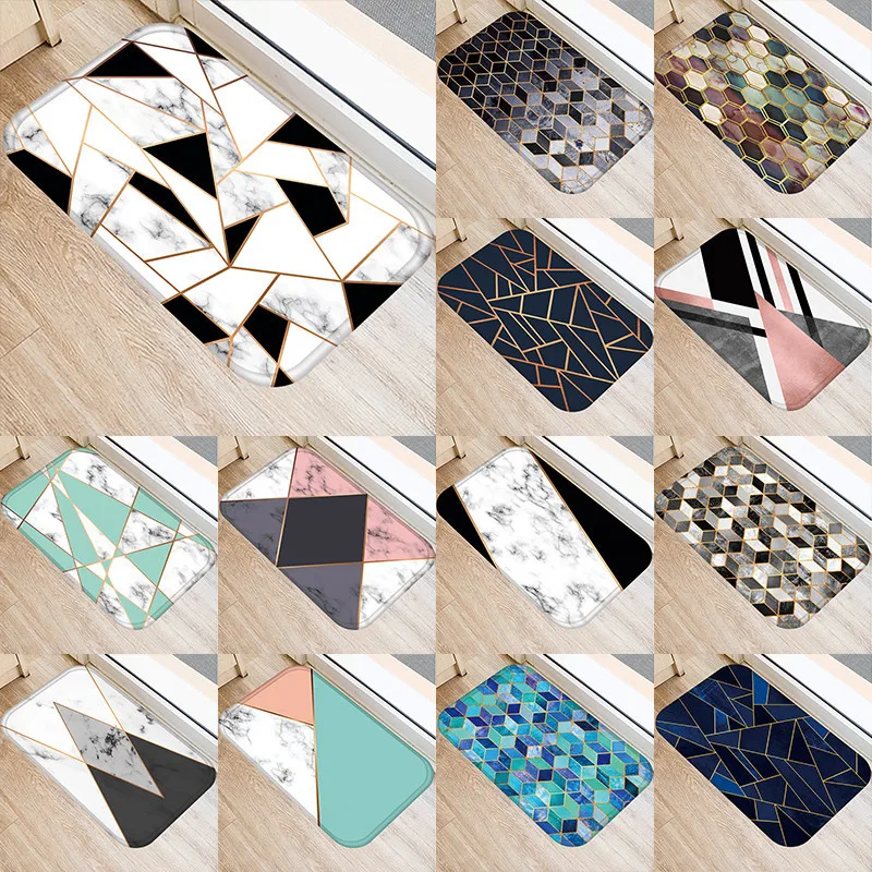 Море с геометрическим рисунком защитой от скольжения коврик половик для