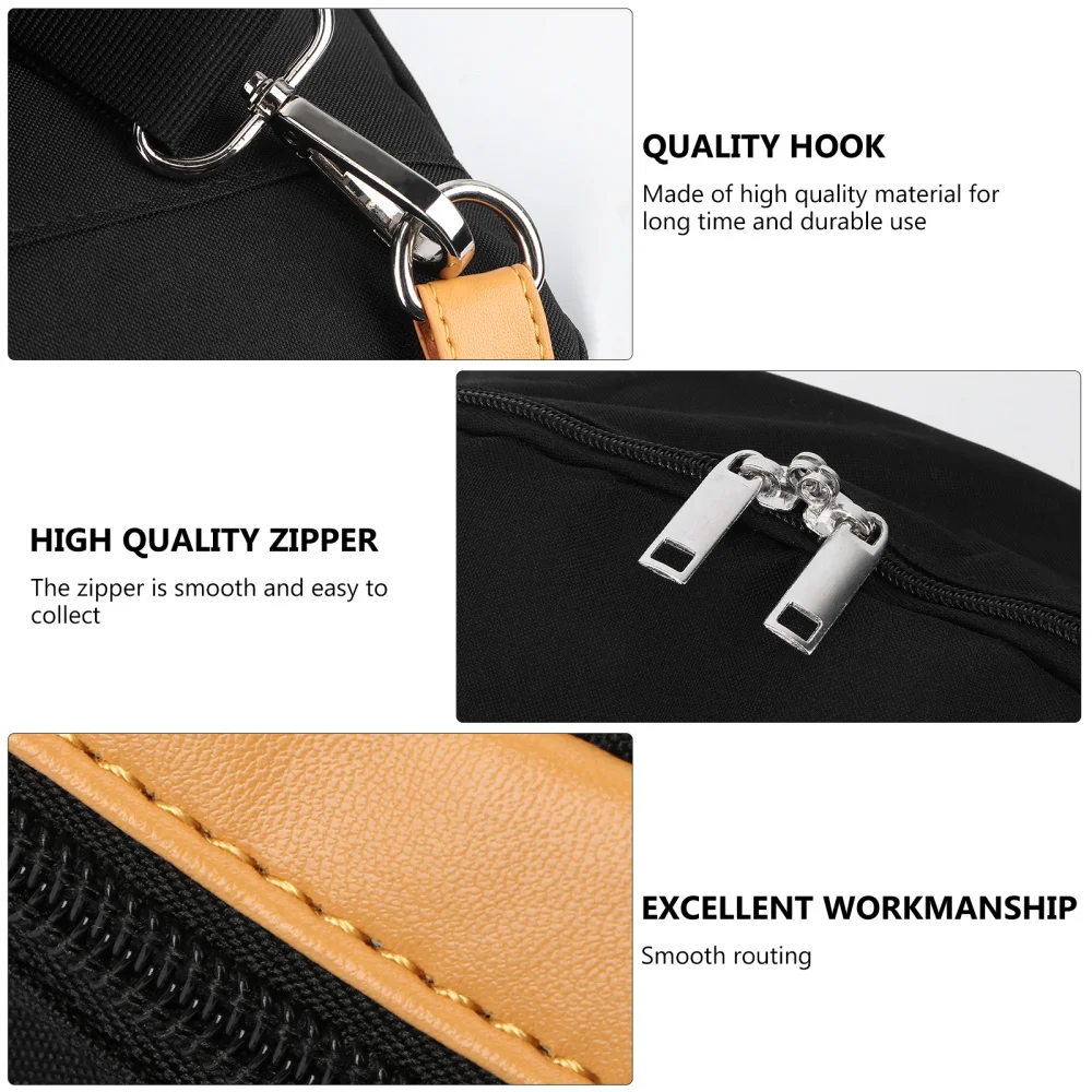 

Professional Chef Bag Useful Cutlery Storage Pouch Practical Chef Sholder Bag Large Capacity Bag for Home Outdoor (Black)