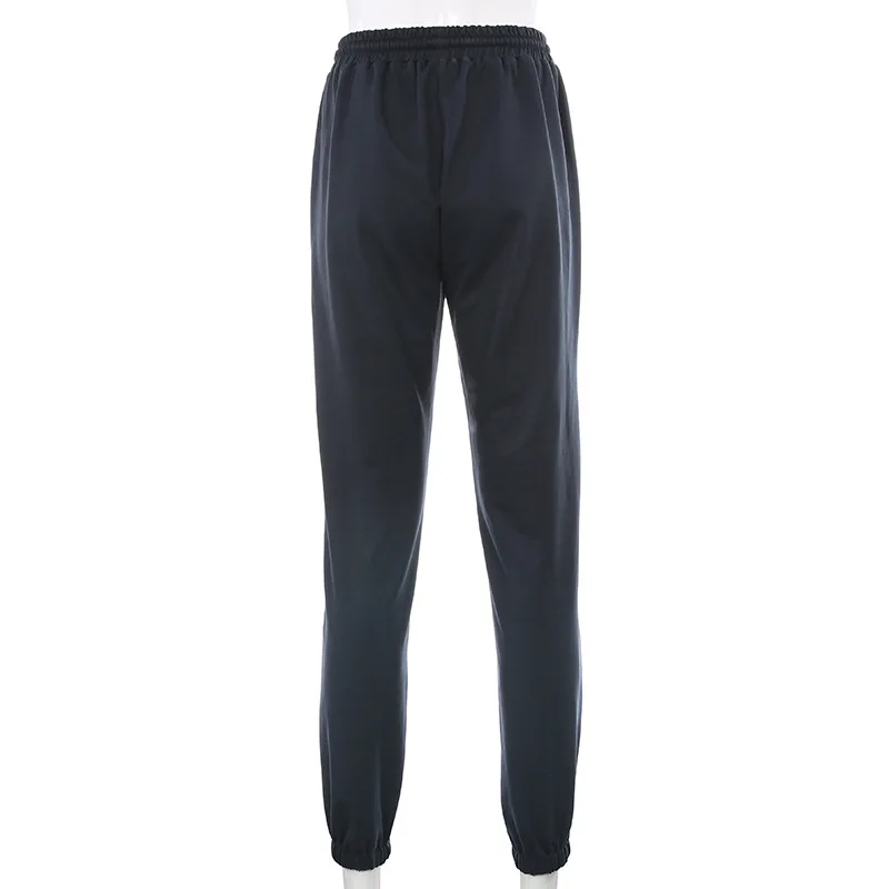 

Autumn Baggy High Waist Trousers Laides Casual Loose Pants Women Embroidery Letter Gray Streetwear Sweatpants Winter ASPA20258