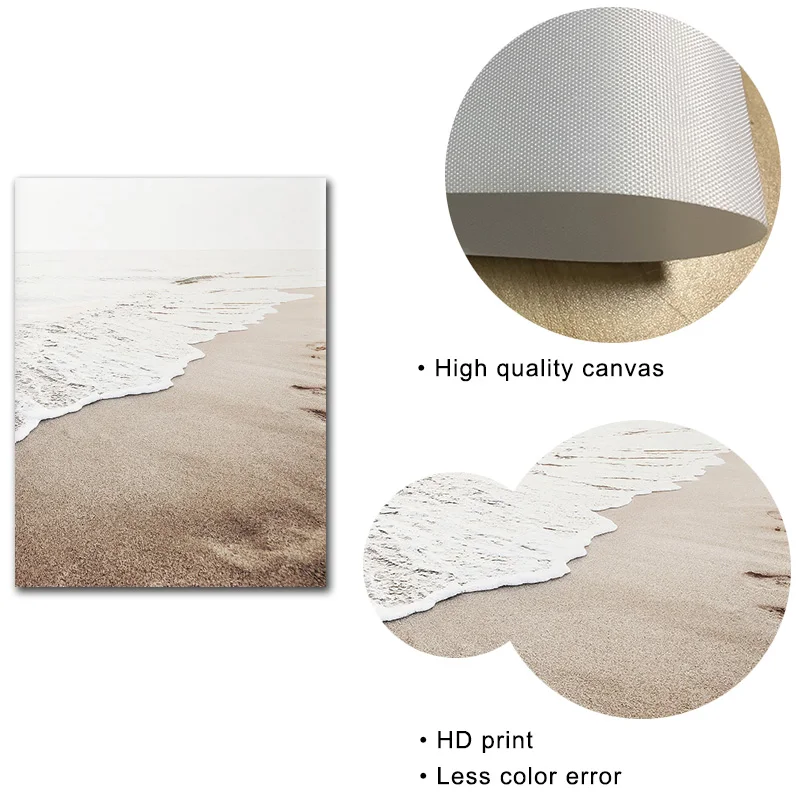 Пляжный плакат океан холст настенное искусство закат печать живопись