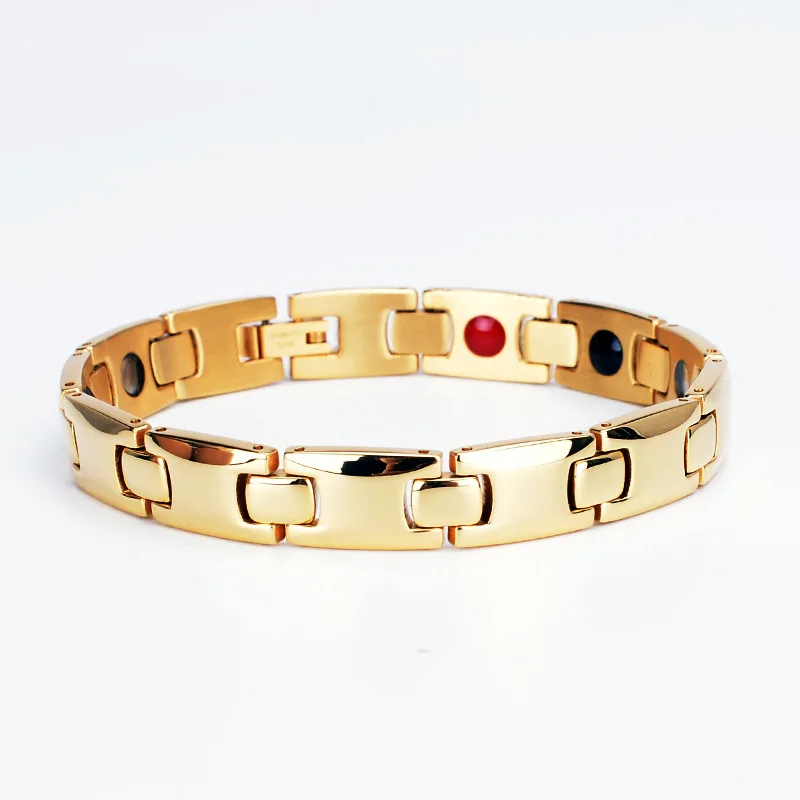 Новый мужской и женский Здоровый Магнитный Браслет Из Нержавеющей Стали для