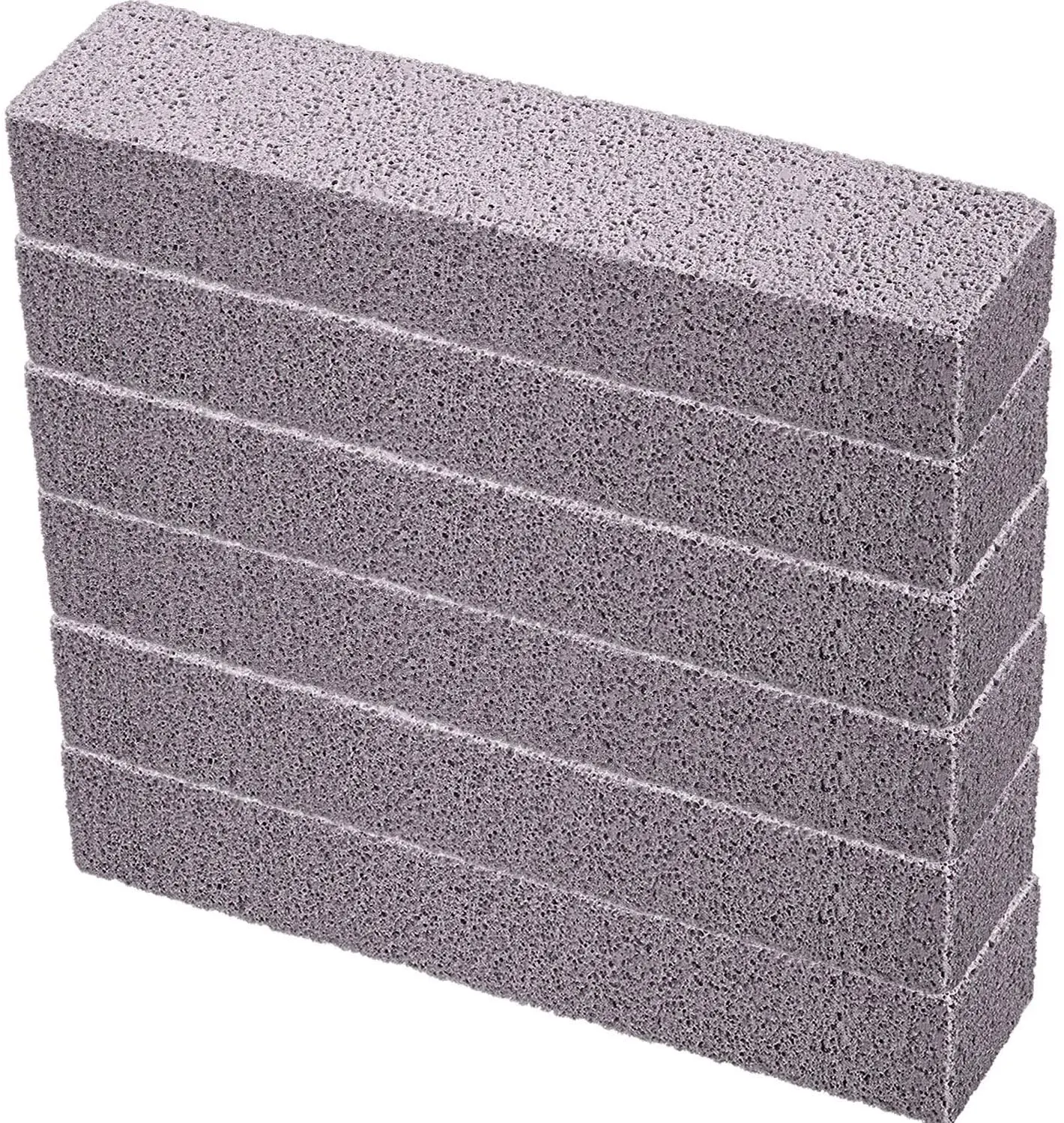 

6PCS Pumice Stones for Cleaning Pumice Scouring Pad Grey Pumice Stick Cleaner for Removing Toilet Bowl Ring Bath Household