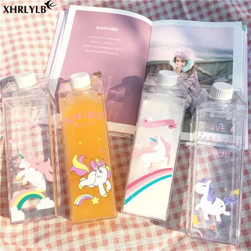 XHRLYLB креативная коробка для молока в форме единорога бутылка воды портативная