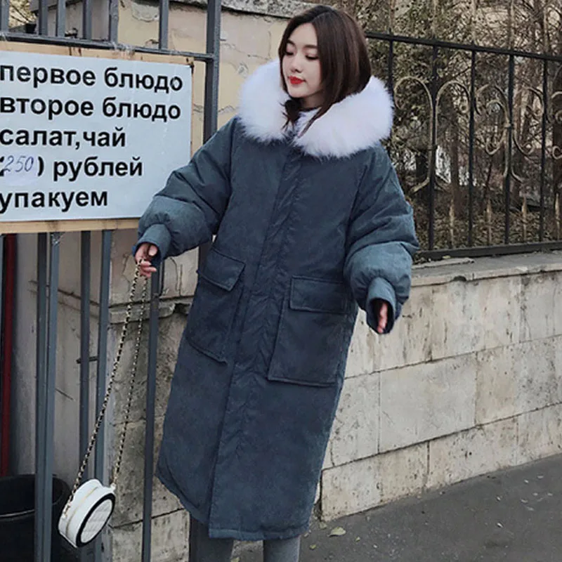 Зимнее пальто толстая парка Женская длинная теплая куртка зима 2019 новая стеганая