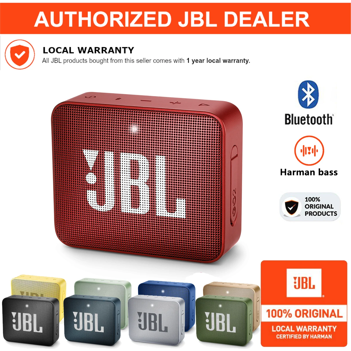 

JBL GO 2 Wireless Bluetooth Speaker