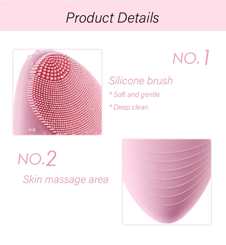 YuBeauty силиконовая щетка для очищения лица звуковая вибрация массаж пор Глубокая