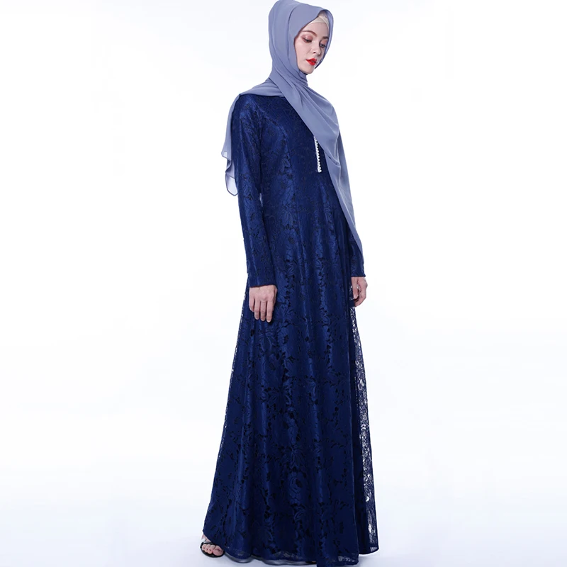 Vestidos Arabe абайя Турция исламский хиджаб длинное мусульманское кружевное платье