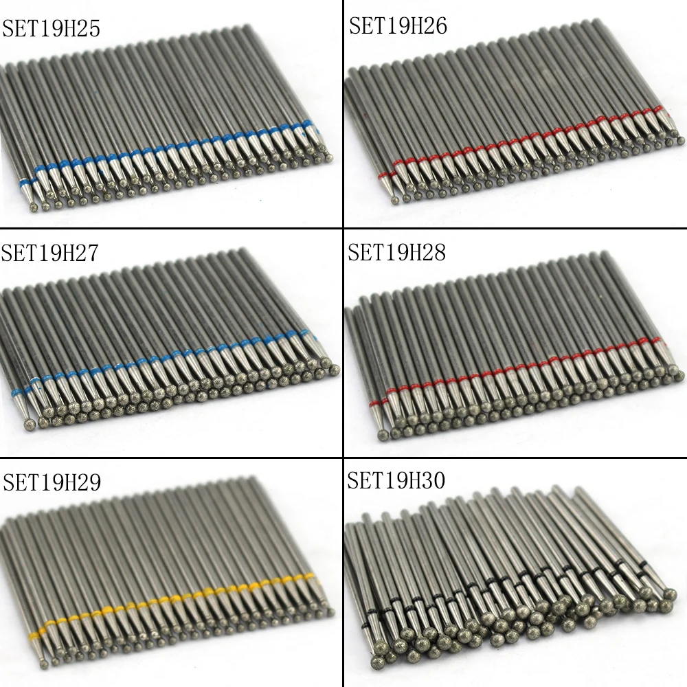 50 шт./упак. Алмазных фрез для маникюра/педикюра кутикулы чистке комплекты