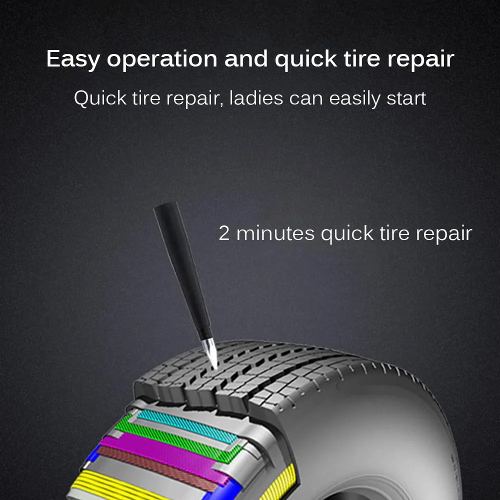 

Onever Emergency Tubeless Tire Repair Tool Kit With Claw Hammer Carry Case 15 Pcs Rubber Nails Fast Tire Repair Rubber Nail