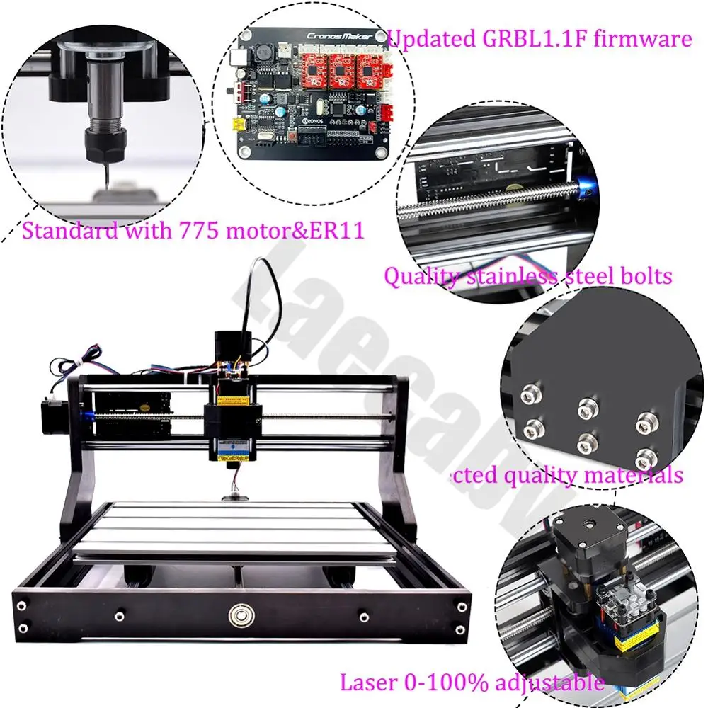 Фрезерный гравировальный станок с ЧПУ 3018 Pro фрезерный для ПХД ПВХ автономный