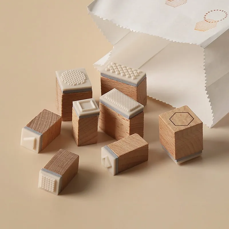 27 шт. геометрические декоративные деревянные штампы для скрапбукинга|Штампики| |