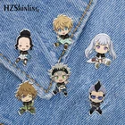 Новинка 2021, акриловая булавка в виде черного клевера для лацкана Asta и Yuno, эпоксидная застежка-бабочка, булавка ручной работы, брошь-бабочка