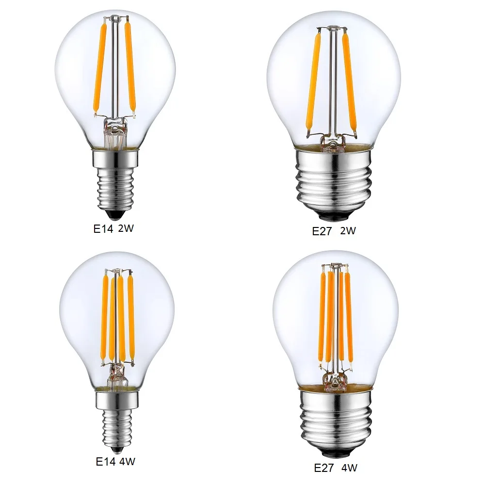 

Retro LED Filament Light Dimmable E14 E27 G45 A60 Globe Bulb 2W 4W 8W 10W Edison Vintage Ampoule Lamp 110V 220V Indoor Lighting