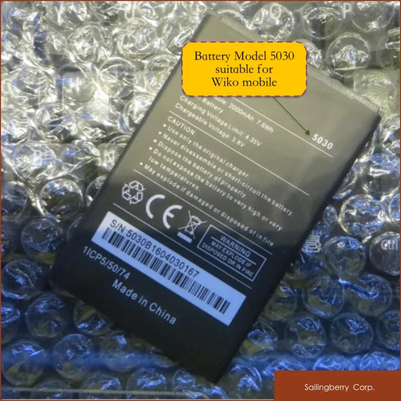 Аккумулятор подходит для WIKO mobile с двумя аккумуляторами модели 5030|Аккумуляторы