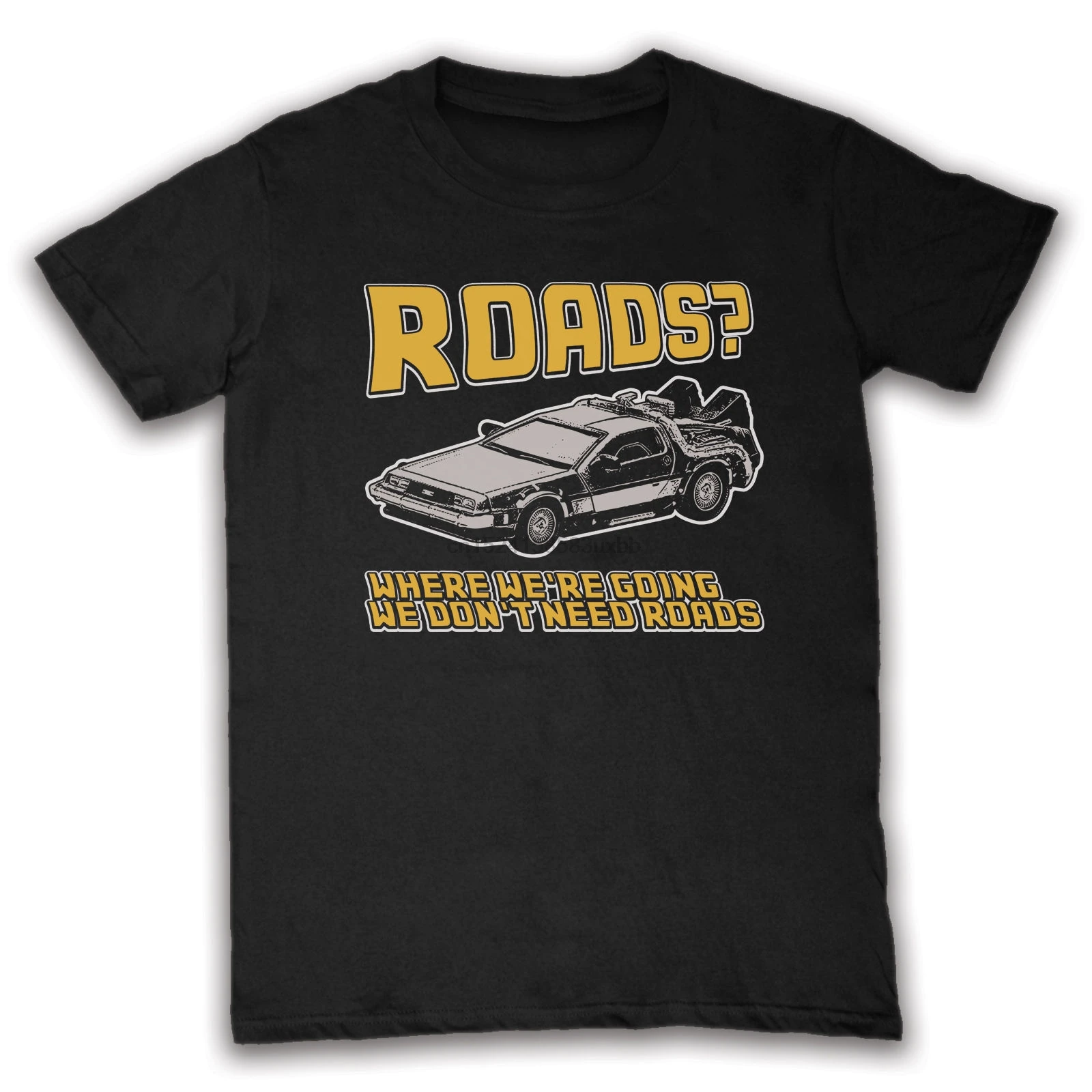 Футболка с надписью BACK TO THE FUTURE DELOREAN ROADS мужская женская Повседневная футболка