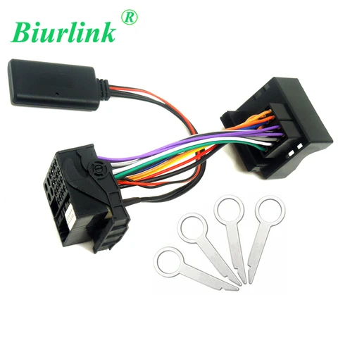 Bluetooth AUX адаптер Biurlink для подключения проводов для Audi TT (2007-2010), TTS Coupe, Roadster хор II + EU 40-контактный разъем Quadlock