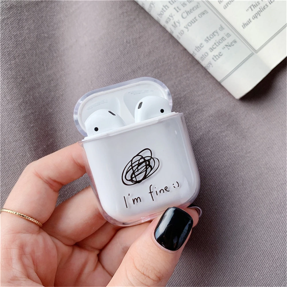 Модный 1 шт. Прозрачный жесткий чехол для Apple Airpods чехол Аксессуары для наушников Защитный рукав противоударное покрытие для наушников