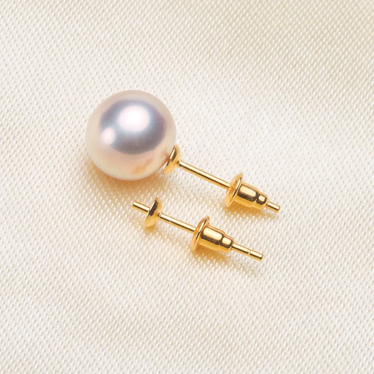 Настоящее пресноводное серебро 925 пробы серьги гвоздики для пирсинга