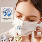 3 шт.лот аксессуары для маски для рта и лица Пряжка для маски для ароматерапии распылитель эфирного масла из нержавеющей стали медальон Броши зажим для лица