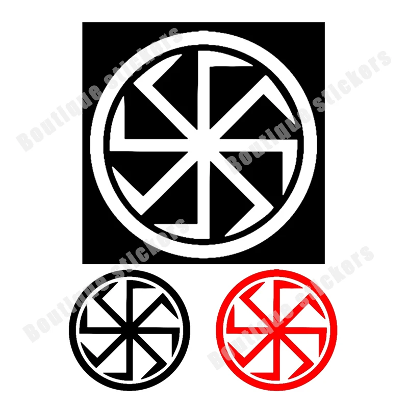 

Town Kolovrat Amulet Slavic Value Funny Car Sticker Vinyl Decal Car Car Sticker Car Bumper Window Rear View Mirror Trunk