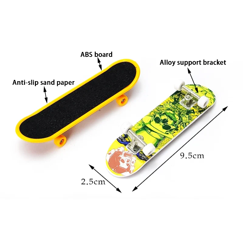 

10pcs/Lot Aluminum Alloy Mini Finger Skateboards Unti-smooth Fingerboard Boys Toy Finger Skate Tech Truck Party Favors Gifts