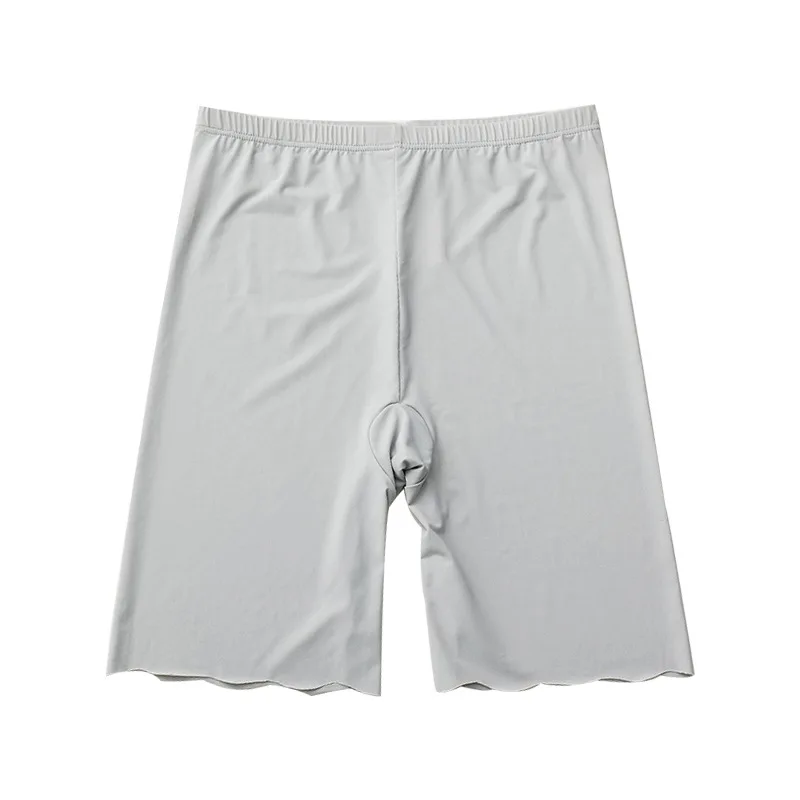 Seamless Ice Silk Safety Short Pants Women Thin Plus Size High Waist Under Skirt Boxers Panties Anti Rub Thigh Safety Shorts