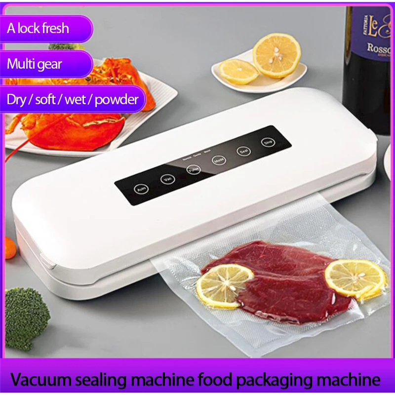 

Household Automatic Commercial Vacuum Machine Sealer 3kind Plug Food Packaging Sealing 10Pcs Saver Bags Home Kitchen Accessories