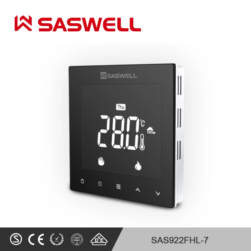 SASWELL Wi-Fi термостат контроллер для электрического комнатного подогрева пола термостат температура для еженедельного программируемого
