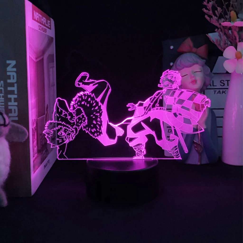 Ночник Kimetsu No Yaiba светодиодная настольная лампа для декора комнаты праздника