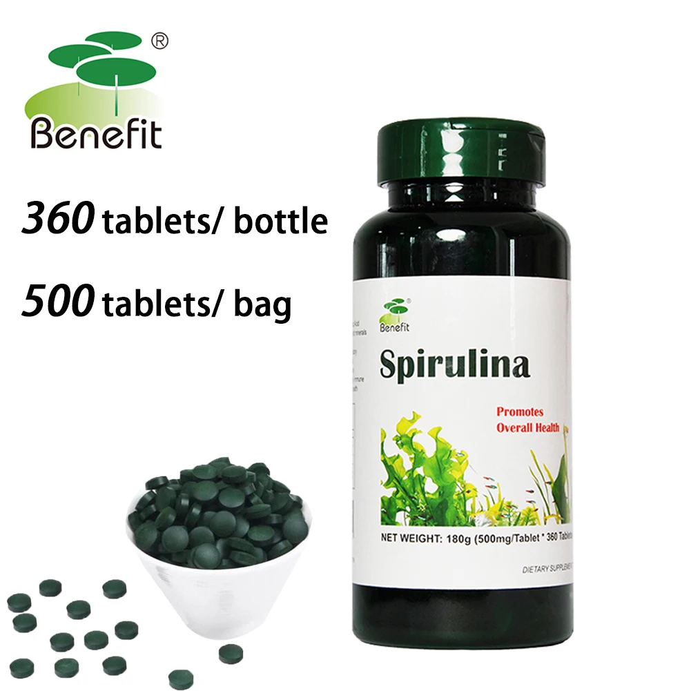 

Organic Spirulina Tablet Anti-Fatigue Alga Health Immune Enhance-Immune Rich in Protein Multi Vitamins Pharmaceutical Grade