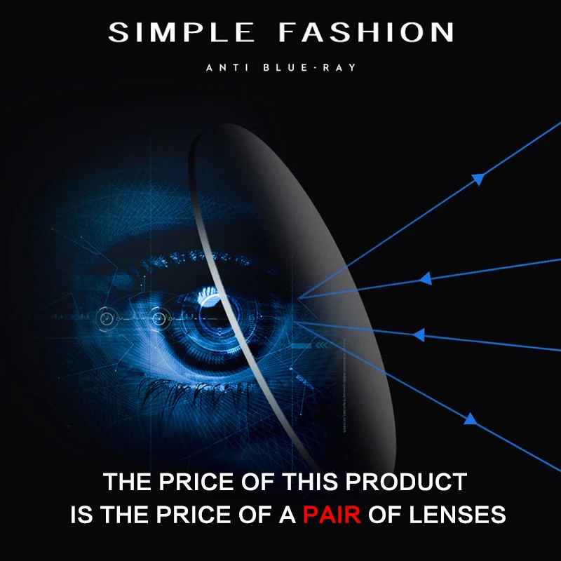 quality anti blue 1 56 1 61 1 67 prescription cr 39 resin aspheric eye glasses lenses myopia hyperopia progressive optical lens free global shipping