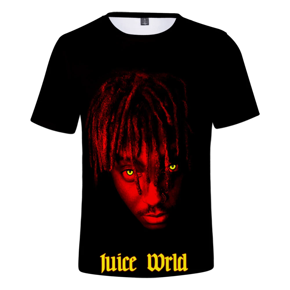 Популярные 3D футболки Juice Wrld для мужчин и женщин повседневные мальчиков девочек