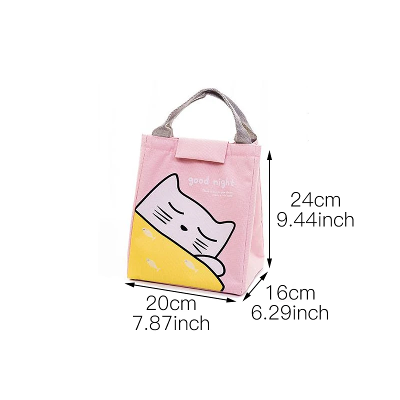 DINIWELL Portable Insulated Bags Cartoon Animal Pattern Thermal Pouch Lunch Bag Insulation Food Storage For Bento Organizer | Дом и сад
