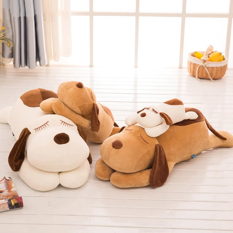 

Free ship 55//90cm soft dog plush toy large puppy long pillow hugs for girls birthday gift kids big stuffed animals stuffed toys
