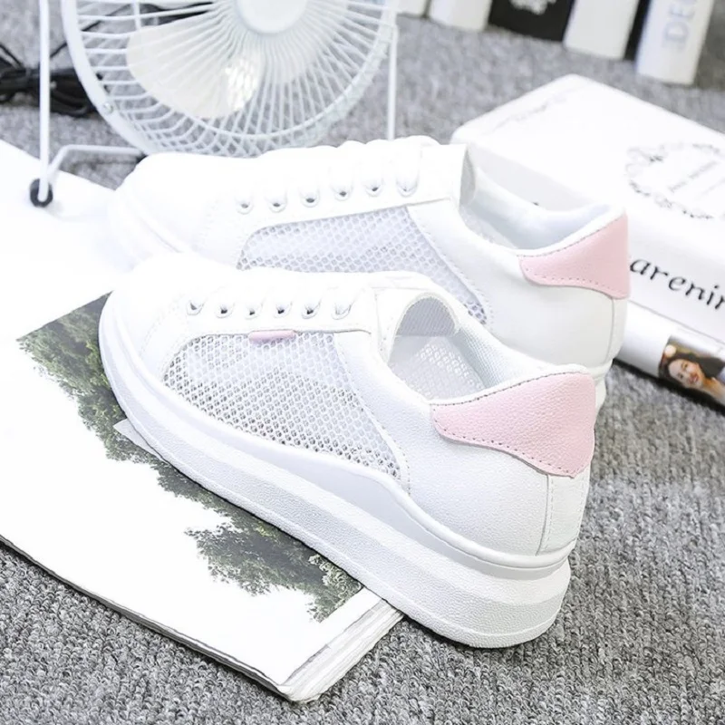 Новые туфли на плоской подошве для девочек сезон весна осень сетчатая обувь с