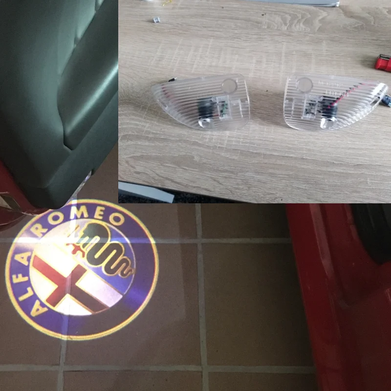 

High Clear For Alfa Romeo 147 GT LED Car Courtesy Door Logo Laser Welcome Light Projector Ghost Shadow Puddle Lamp