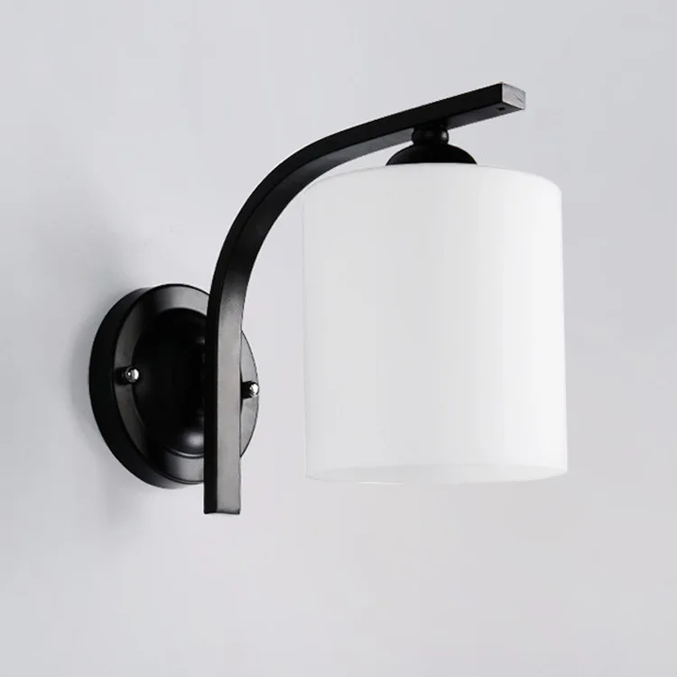 Европейская гостевая комната прикроватная стеклянная настенная лампа простой