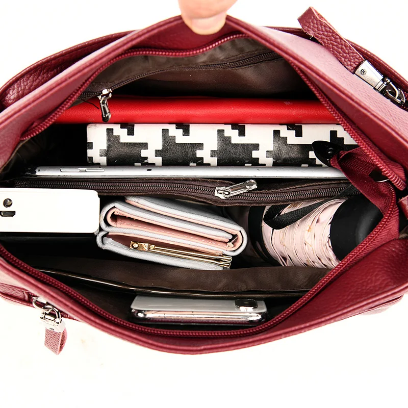 

Retro Soft PU Leather Crossbody Bags for Women Wild Style Elegant Small Shoulder Bag Casual Designer Portable Shoppers Bag Sac