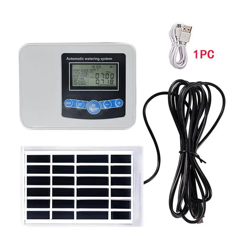 Двойной насос на солнечной батарее с умным таймером устройство для полива