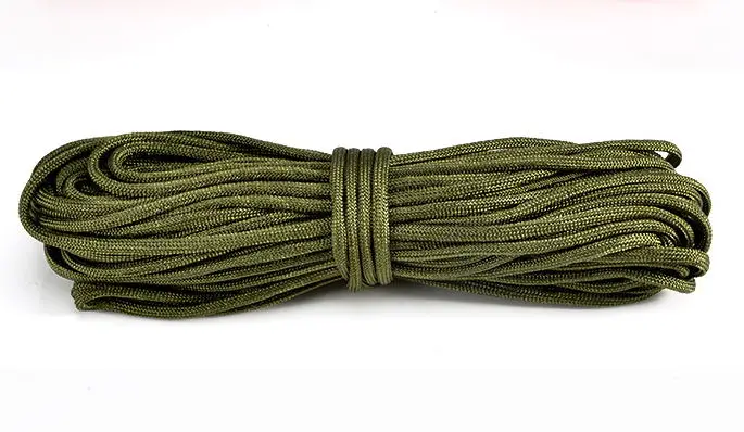 ArmyGreen Паракорд 550 парашютный шнур для палатки веревка для наружного туризма Кемпинг-параккорд 4 мм браслет для выживания веревка - Цвет: ArmyGreen